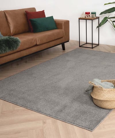 Laagpolig vloerkleed - Fine lichtgrijs 100x200