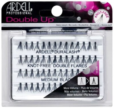 Ardell Double Up Knot Free Double Flares Short Medium Black 56 st