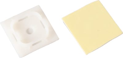 Kortpack - Plakzadels - 28mm x 28mm - Wit - met 3M plakstrip - 100 stuks per verpakking - (099.8950)