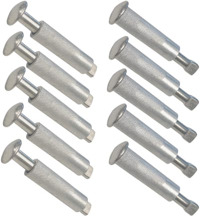 Verstelbare schroeven voor zeildoek en afdekking - RVS 16 x 65 mm - 10 stuks voor zwembadgebruik