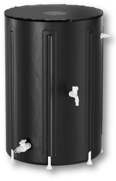 SNJY® Regenton - Regentonnen - Regenton Kraan - 200 Liter - Zwart