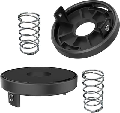 Vervangende Grastrimmer Spoelcover met 2 Caps en 1 Veer, Geschikt voor Diverse Trimmers en Tuingereedschap
