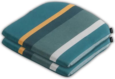 Madison - Zitkussen - Universeel - 2 stk. - 46x48 cm - Stripe Green - Stapelstoel - Groen