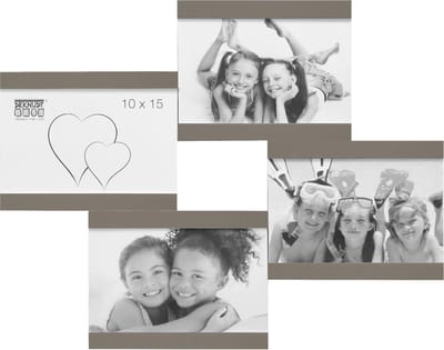 Deknudt Frames multifotolijst S68RK9 P4 - taupe - 4 foto's 10x15 cm