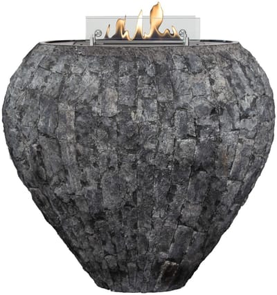 Xaralyn Bio-ethanol haard - Shigo B - zwart natuursteen - 2 KW verwarming - vaas ombouw met inbouwhaard - designhaard - sfeerhaard