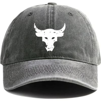 Dwayne Johnson Brahma Bull Baseballpet Zomer Verweerde Papa Hoeden Mannen Buiten Verstelbare Katoenen Petten Buiten Zonbescherming Adjustable gray