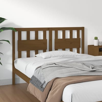 vidaXL - Hoofdbord - 125,5x4x100 - cm - massief - grenenhout - honingbruin