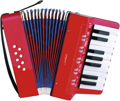 Kinder Accordeon - Speelgoed Accordeon - Muziek Leren - Stimuleert Ritme - 25 cm - Rood