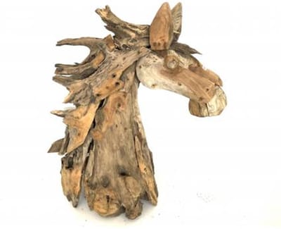 Horse head teak H100cm