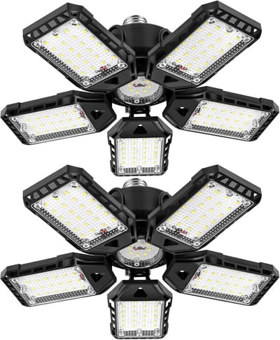 Krachtige LED Garage Verlichting 2 Stuks - 160W Instelbaar en Helder Wit Licht