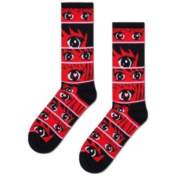 Happy Socks Anime Stripes Sneaker Sock - unisex sokken - rood - Unisex - Maat: 36 - 40
