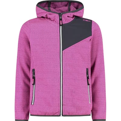 Gebreide meisjes hoodie met jacquardpatroon CMP