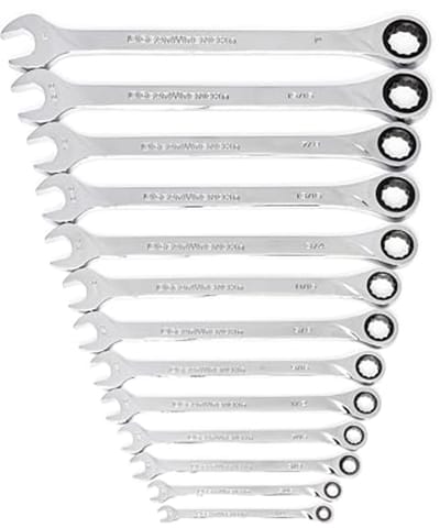 XL Ratcheting Combinatie moersleutel Set 13 St., 12 Punt - Ideaal voor Professioneel en Hobbygebruik
