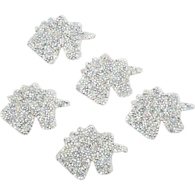 5 stuks Strijkbare Patches Glanzend Schattig Eenhoorn Patroon Strass Patches Hittegevoelige Lijm Strijkbaar