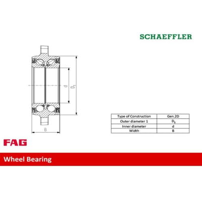 Schaeffler Fag Wiellagerset met naaf FAG 713 6497 90