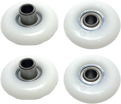 Roeimachine Zitwielen - Fitness Katrol - Apparaat Reparatie - Duurzaam Kunststof - 43 mm Diameter - Wit