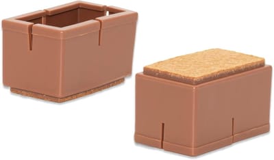 Meubel vloerbeschermers - Stoelpootdoppen Vilt - Meubels Verplaatsen - Glijdt Zonder Lijm - 49-53 mm x 24-30 mm - Koffie