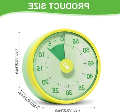 Visuele Mechanische Timer voor Kinderen - Magnetische 60 Minuten Timer voor Keuken, Klaslokaal en Tijdbeheer bij Studeren en Koken