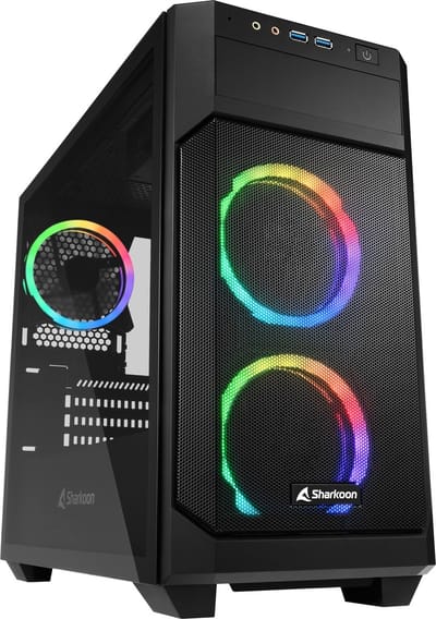 Sharkoon V1000 RGB - microATX - Case - Tower - Zwart