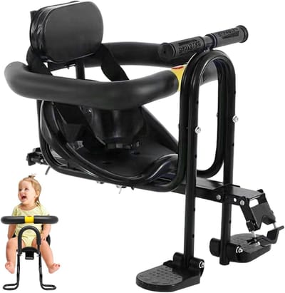 Kinderfietsstoeltje - Peuterzitje Fiets - Veilig Fietsen - Voorgemonteerd - 39 x 33 x 15 cm - Zwart