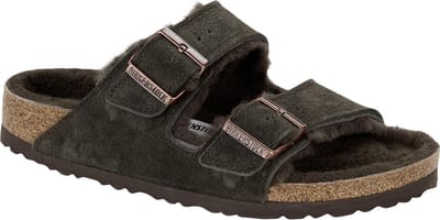 Birkenstock Arizona VL Lammfell Narrow Unisex Pantoffels - Mocha - Maat 37