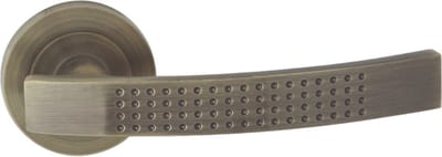 Domino® Deurklink ALMA-R ECO M3 - Graffiti Bruin - Deurkruk, Deurbeslag, Deurklinken voor Binnen - Deurbeslag van aluminium - Deurklink voor kamerdeur, kantoordeur, kelderdeur en binnendeur