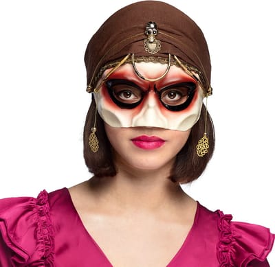 Boland - Masker Waarzegster Bruin - Volwassenen - Waarzegster - Gypsy - Halloween - Horror