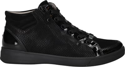 Ara - 1224499 OM-ST-HIGH-SOFT - Hoge sneakersVeterbootsDames veterschoenenDames sneakersHalf-hoge schoenen - Kleur: Zwart - Maat: 37
