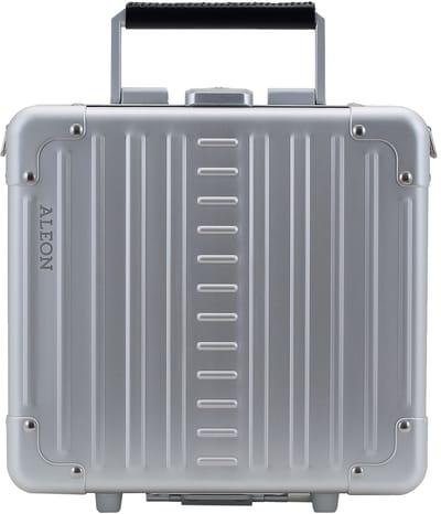 Aleon Diversty-cosmeticaBeautycase van aluminium, 27 cm - 7 L - Open - platinum