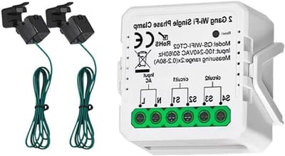 Slimme Meter - Energie Monitor - Stroomverbruik Meten - WiFi Connectiviteit - 80A Sensor - Wit