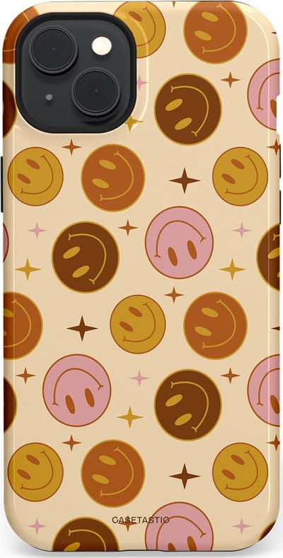 Casetastic Hoesje Geschikt voor Apple iPhone 15 Plus Magsafe - Stijlvolle Beschermende Duo-layer Case - Geluk
