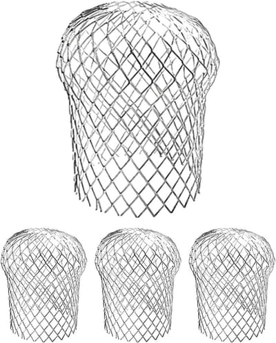 Regenpijp Beschermer - Gootfilter Zeef - Verstopping Voorkomen - Roestvrij Aluminium - 3 tot 4 Inch - Aluminiumkleur