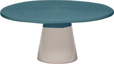 Dutchdeluxes - Gebakken keramiek - Taartplateau - Medium - 25 cm diameter - Blauw