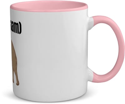 Akyol - olifant met eigen naam koffiemok - theemok - roze - Olifant - olifanten liefhebbers - iemand die houdt van olifanten - verjaardag - cadeau - kado - 350 ML inhoud
