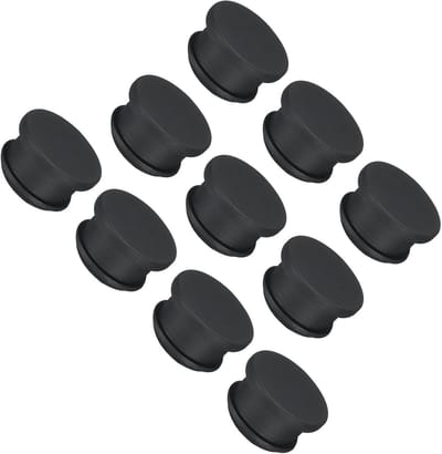 10x Ronde Siliconen Afdekstrips voor 16mm Gatdiameter - Zwarte Waterdichte Afdichtingsdoppen