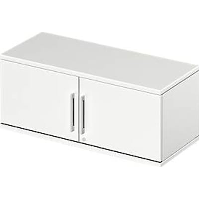 Schäfer Shop Genius Opzetvleugeldeurkast TETRIS WOOD, 1 ordnerhoogte, B 1000 x H 400 mm, wit