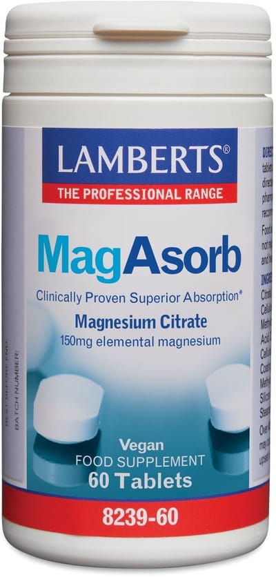 Lamberts MagAsorb (magnesium citraat) 150mg 60 Tabletten