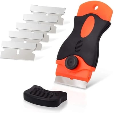 WiseGoods Premium Glas Schraper - Schoonmaak Tool - Tools Schoonmaken - Handgereedschap - Auto Raam Reiniger - Met 10 Mesjes