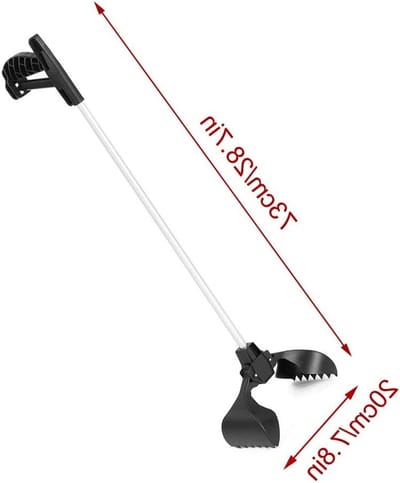 Poepschep Long Reach Handle Dog Waste Grabber - Black Dog Poop Scoop