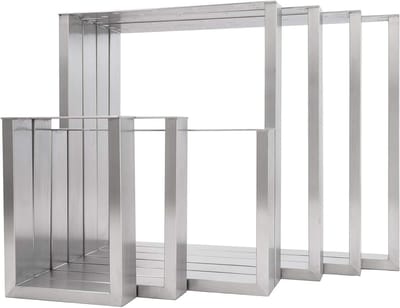 Tafelonderstel Rechthoek - Metalen tafelpoten Meubelpoten - DIY Meubelbouw - Geborsteld roestvrij staal - 90x72cm - Zilver