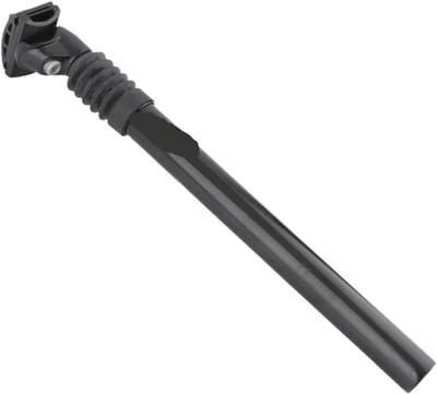 Fiets Zadelpen - Verende Pen - Comfortabel Fietsen - Verstelbare Demping - 31.6mm 525mm - Zwart
