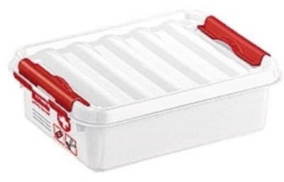 Sunware Q-Line EHBO-doos - 1L - Kunststof - Wit/Rood