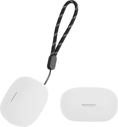 kwmobile Hoes geschikt voor Anker Soundcore P20i - Siliconen cover voor oordopjes in wit