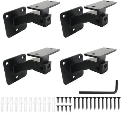 Leuninghouders Set - Trapleuning Bevestiging - Veilige Trappen - Verstelbaar Draaibaar - 4 Stuks - Zwart