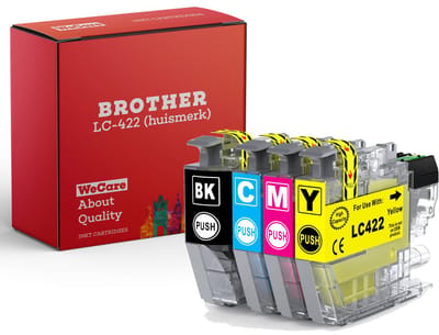 4-pack | Geschikt voor Brother LC422 XL inktcartridges - MFC - J5340DW - J5345DW - J5740DW - J6540DW - J6940DW