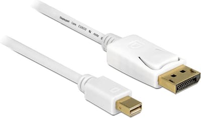 Mini DisplayPort - DisplayPort kabel - versie 1.2 (4K 60 Hz) / wit - 1 meter