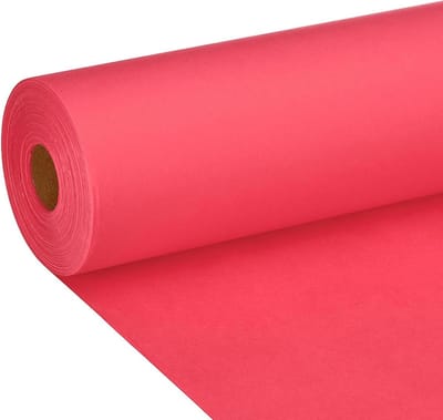 Allecto Plus - Inpakpapier 508 x 4600 cm (130') 80 g/m² kraftpapier voor poster, prikbord, geschenkverpakking - Rood - Decoratief Cadeaupapier