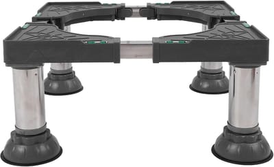 Allecto - Onderstel voor wasmachine - Verstelbaar bodemframe - Stabiele standaard - Roestvrij staal - Belastingscapaciteit 200 kg - Geschikt voor 4..