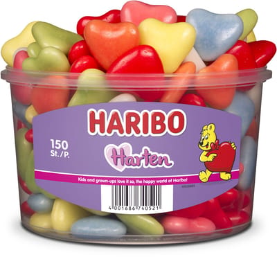 Haribo Harten - snoep met scuim - 150 stuks silo