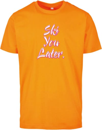 Ski you later wintersport t-shirt oranje XXL - soBAD. | Foute apres ski outfit | kleding | verkleedkleren | wintersport t-shirt | wintersport dames en heren